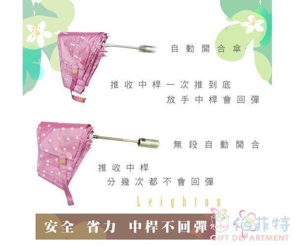 無段自動開合傘(印花/超細銀膠布)